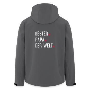 Bester Papa der Welt - Recycelte Männer Softshell-Jacke von Stanley/Stella - Anthrazit - Hinten - AI Model Male 185 light (185cm)