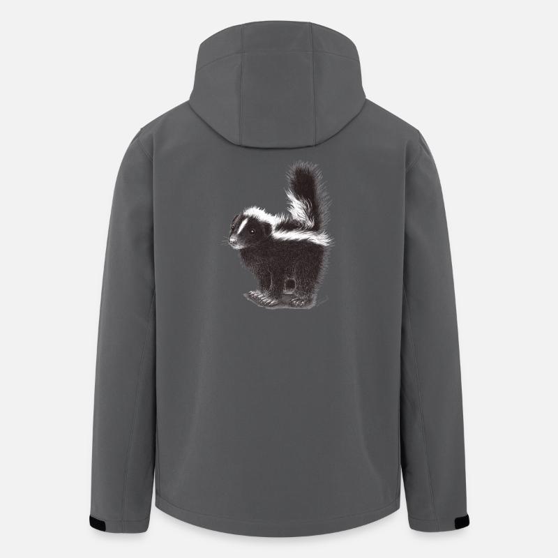 Mouffette cool mignonne - Veste softshell homme en polyester recyclé Stanley/Stella - charbon