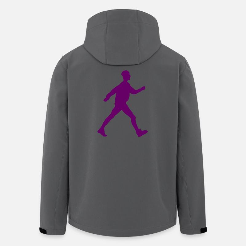 Walker shadow image purple - Men’s Recycled Softshell Jacket by Stanley/Stella - anthracite