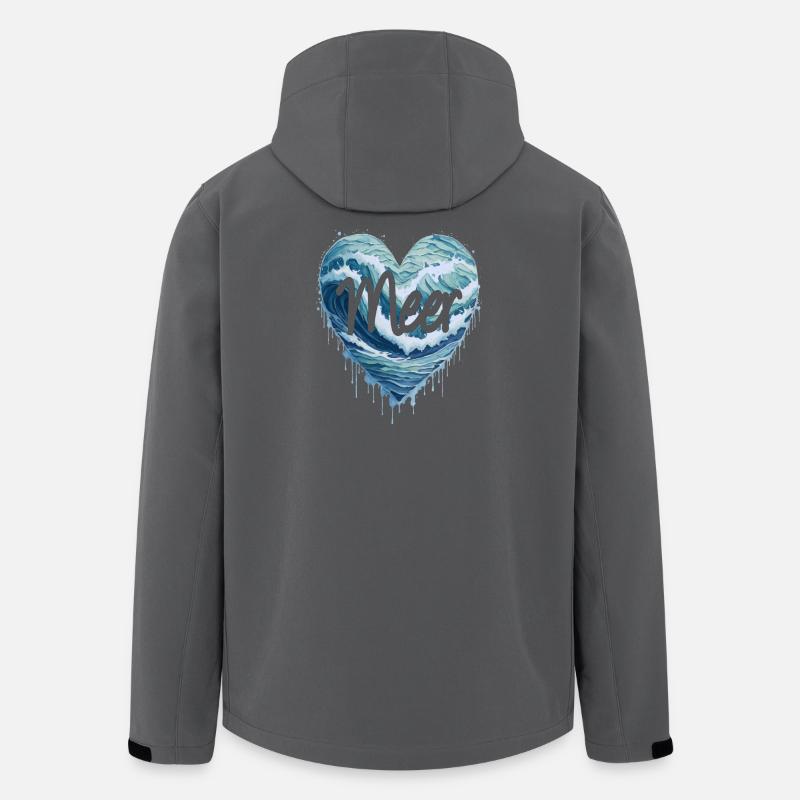 The sea in the heart - Men’s Recycled Softshell Jacket by Stanley/Stella - anthracite