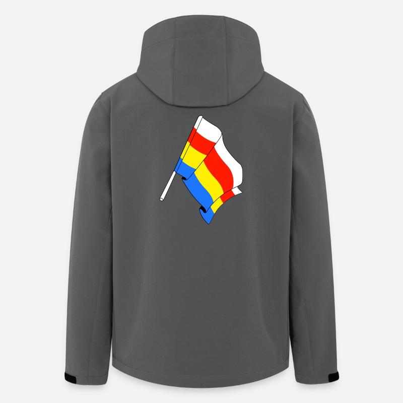 Flagge: Podlachien, Polen - Recycelte Männer Softshell-Jacke von Stanley/Stella - Anthrazit