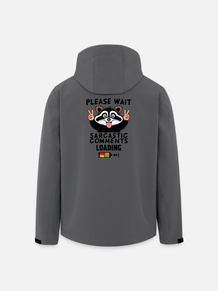 Funny raccoon - Men’s Recycled Softshell Jacket by Stanley/Stella - anthracite