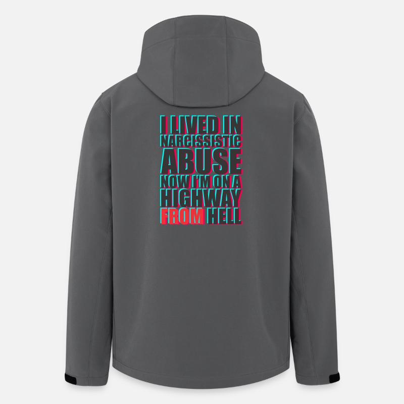 Design von Protestnachrichten mit fettem Text - Recycelte Männer Softshell-Jacke von Stanley/Stella - Anthrazit