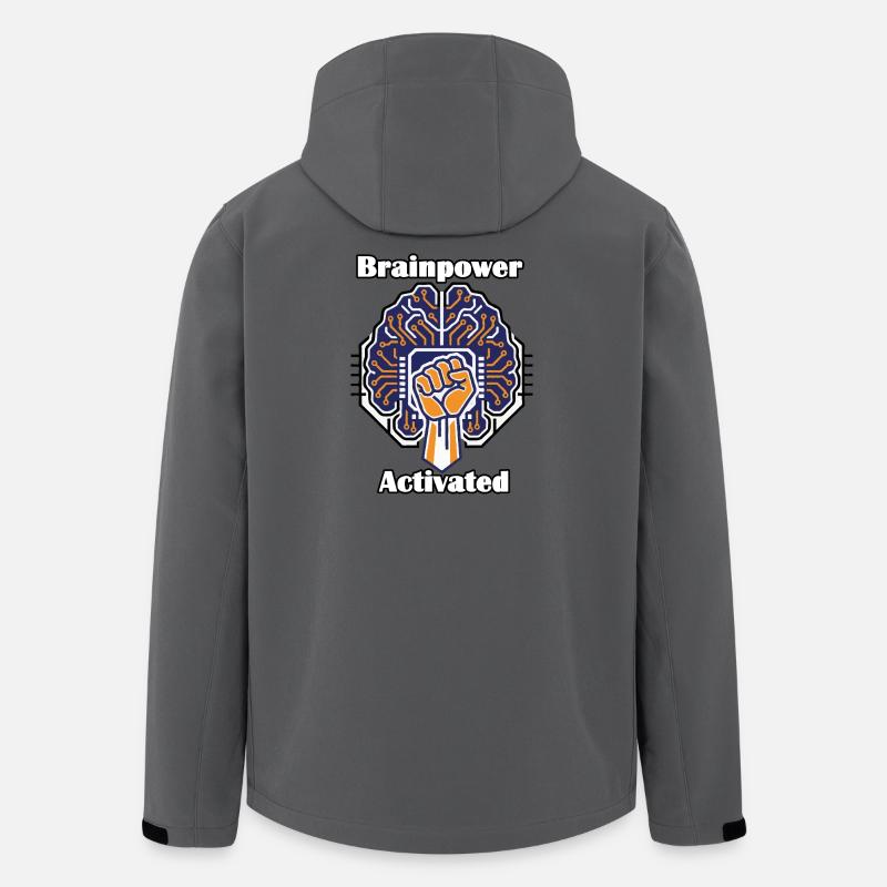 Puissance cérébrale activée - Veste softshell homme en polyester recyclé Stanley/Stella - charbon