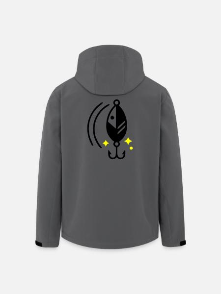 angelkoeder-blinker-haken-icon - Recycelte Männer Softshell-Jacke von Stanley/Stella - Anthrazit
