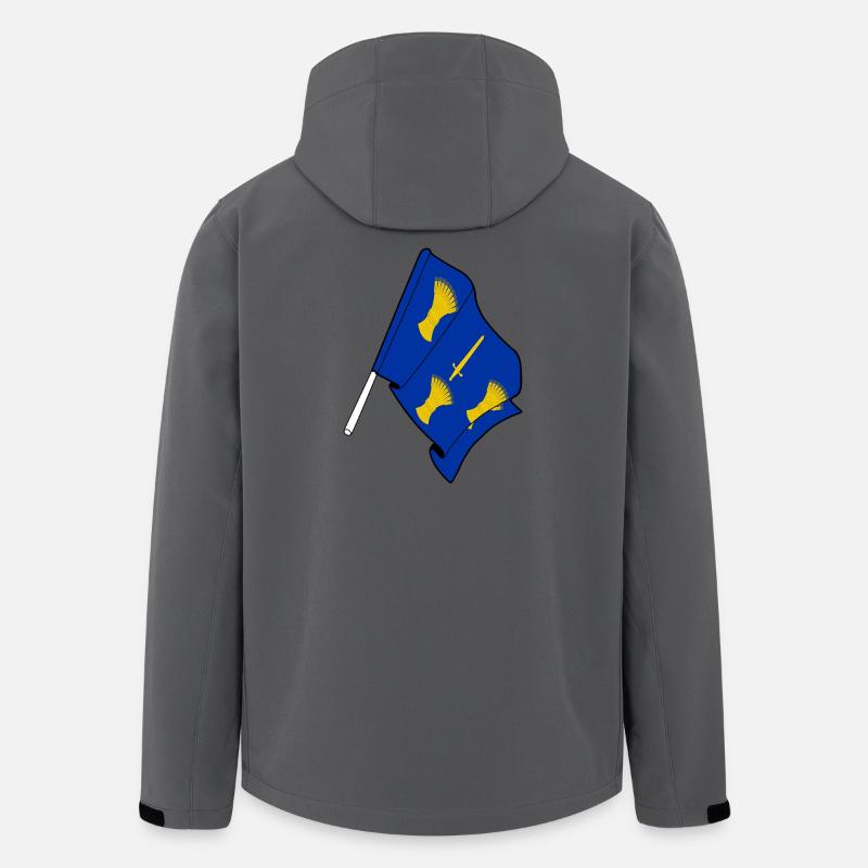Cheshire-Flagge - Recycelte Männer Softshell-Jacke von Stanley/Stella - Anthrazit
