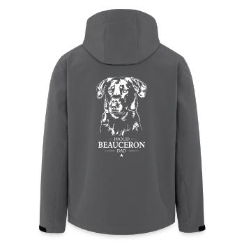 Beauceron Dad Hund Berger de Beauce Hunde Wilsigns - Recycelte Männer Softshell-Jacke von Stanley/Stella - Anthrazit - Hinten - AI Model Male 185 light (185cm)
