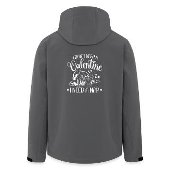 Deutscher Schäferhund Valentinstag Hunde Wilsigns - Recycelte Männer Softshell-Jacke von Stanley/Stella - Anthrazit - Hinten - AI Model Male 185 light (185cm)