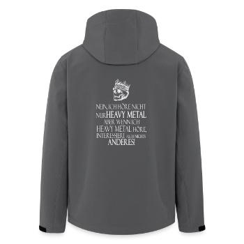 Heavy Metal Musik - Recycelte Männer Softshell-Jacke von Stanley/Stella - Anthrazit - Hinten - AI Model Male 185 light (185cm)