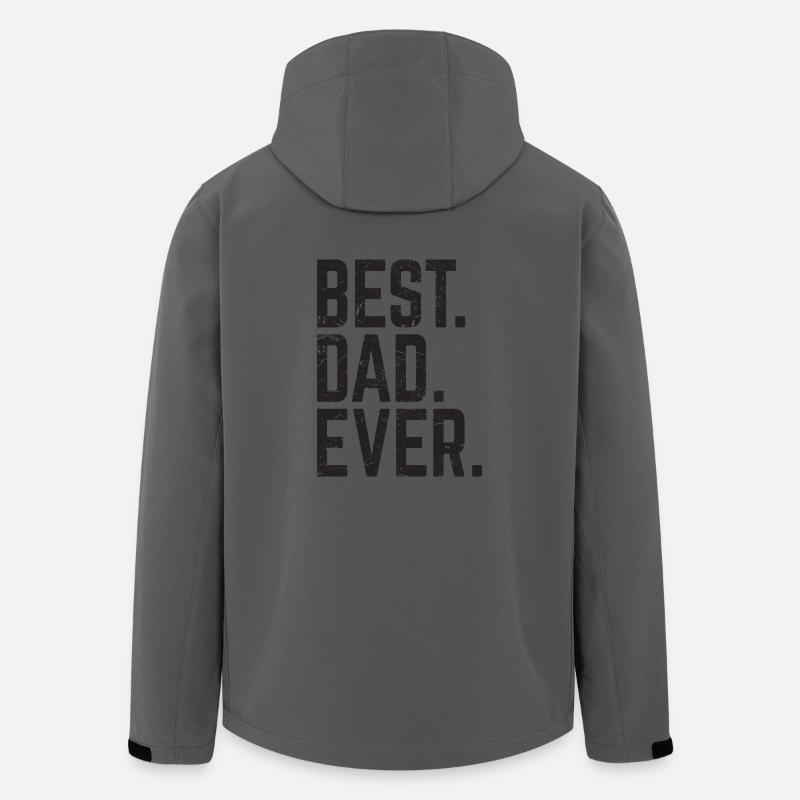 Best Dad Ever - Recycelte Männer Softshell-Jacke von Stanley/Stella - Anthrazit