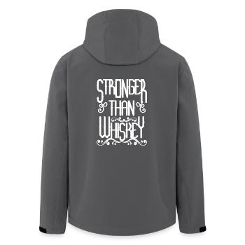 Stärker als Whiskey Alkohol Spruch - Recycelte Männer Softshell-Jacke von Stanley/Stella - Anthrazit - Hinten - AI Model Male 185 light (185cm)
