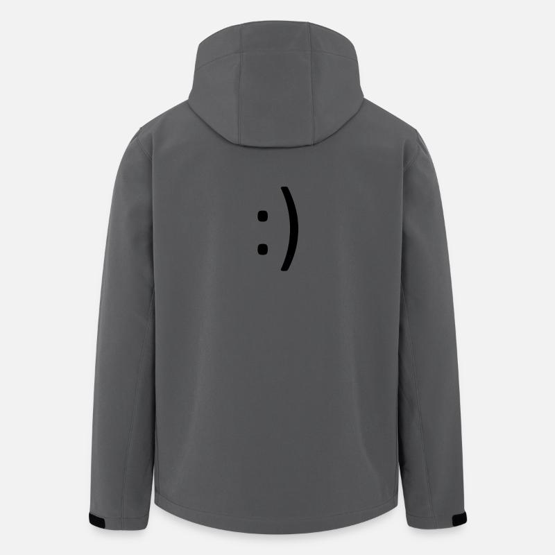 Smiley - Recycelte Männer Softshell-Jacke von Stanley/Stella - Anthrazit