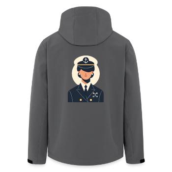 Schiffsführerin ohne Augen - Recycelte Männer Softshell-Jacke von Stanley/Stella - Anthrazit - Hinten - AI Model Male 185 light (185cm)