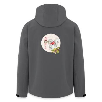 Eichhörnchen der frohen Weihnachten - Recycelte Männer Softshell-Jacke von Stanley/Stella - Anthrazit - Hinten - AI Model Male 185 light (185cm)