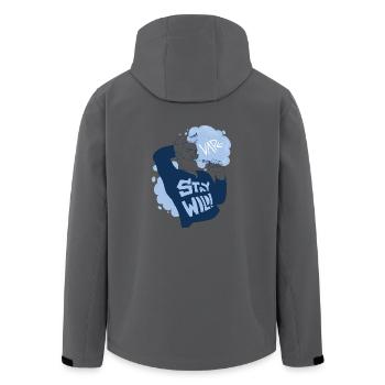 Vaperguy mit wildem Lifestyle - Recycelte Männer Softshell-Jacke von Stanley/Stella - Anthrazit - Hinten - AI Model Male 185 light (185cm)
