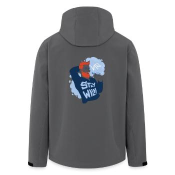 Vaperguy mit wildem Lifestyle - Recycelte Männer Softshell-Jacke von Stanley/Stella - Anthrazit - Hinten - AI Model Male 185 light (185cm)