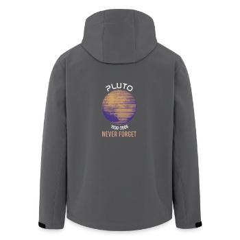 Pluto Never Forget - Der verlorene Planet - Recycelte Männer Softshell-Jacke von Stanley/Stella - Anthrazit - Hinten - AI Model Male 185 light (185cm)