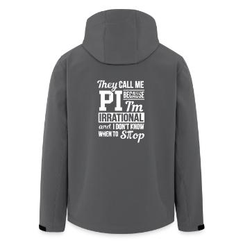 Pi Day T Shirt - Recycelte Männer Softshell-Jacke von Stanley/Stella - Anthrazit - Hinten - AI Model Male 185 light (185cm)
