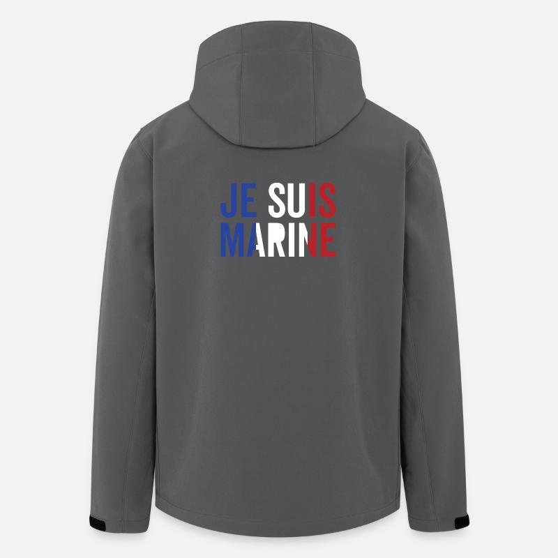 Je suis Marine - Veste softshell homme en polyester recyclé Stanley/Stella - charbon