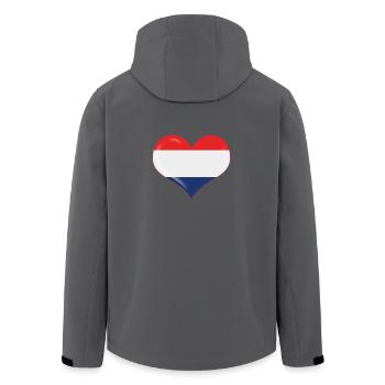 Heimat im Herzen - Recycelte Männer Softshell-Jacke von Stanley/Stella - Anthrazit - Hinten - AI Model Male 185 light (185cm)