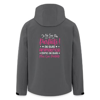 Ein mehr als perfekter Animator, ein Traumjob - Recycelte Männer Softshell-Jacke von Stanley/Stella - Anthrazit - Hinten - AI Model Male 185 light (185cm)