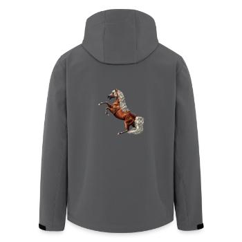 klassisch - Recycelte Männer Softshell-Jacke von Stanley/Stella - Anthrazit - Hinten - AI Model Male 185 light (185cm)