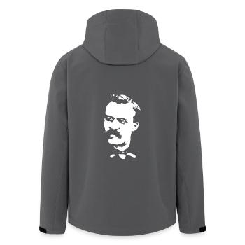 Friedrich Nietzsche - Recycelte Männer Softshell-Jacke von Stanley/Stella - Anthrazit - Hinten - AI Model Male 185 light (185cm)