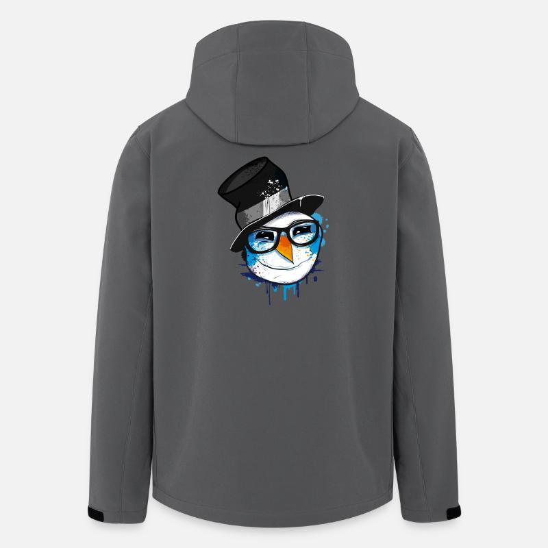 Snowman with nerd glasses - Men’s Recycled Softshell Jacket by Stanley/Stella - anthracite