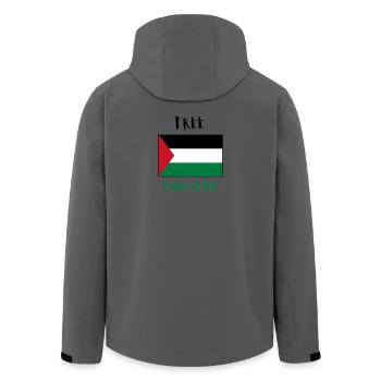 Free Palestine - Men’s Recycled Softshell Jacket by Stanley/Stella - anthracite - Back - AI Model Male 185 light (185cm)