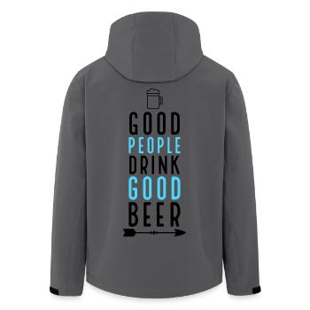 Bière - Veste softshell homme en polyester recyclé Stanley/Stella - charbon - Dos - AI Model Male 185 light (185cm)