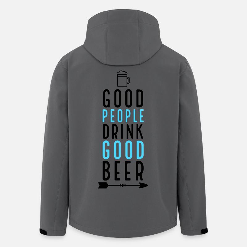 Bier - Recycelte Männer Softshell-Jacke von Stanley/Stella - Anthrazit
