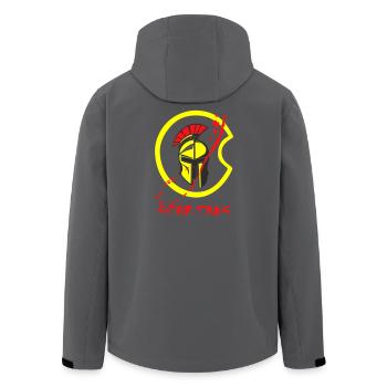 Helm Sparta und Blut 2 - Recycelte Männer Softshell-Jacke von Stanley/Stella - Anthrazit - Hinten - AI Model Male 185 light (185cm)