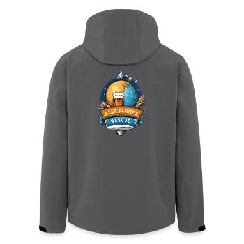 Beer Saving the Planet - Men’s Recycled Softshell Jacket by Stanley/Stella - anthracite - Back - AI Model Male 185 light (185cm)