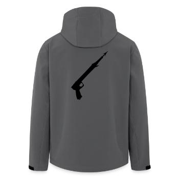 Fusil harpon - Veste softshell homme en polyester recyclé Stanley/Stella - charbon - Dos - AI Model Male 185 light (185cm)