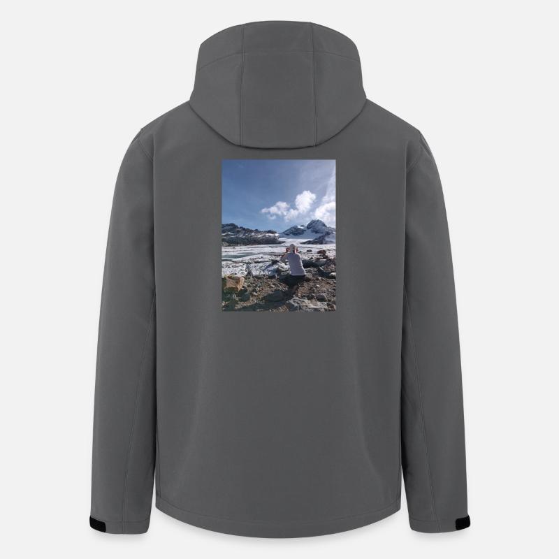 Gletscher des Heiligen Solin d'Arves - Recycelte Männer Softshell-Jacke von Stanley/Stella - Anthrazit