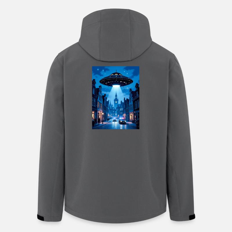 Belgische Welle – UFOs am Himmel - Recycelte Männer Softshell-Jacke von Stanley/Stella - Anthrazit