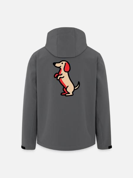 Petit teckel Mec Comic - Veste softshell homme en polyester recyclé Stanley/Stella - charbon
