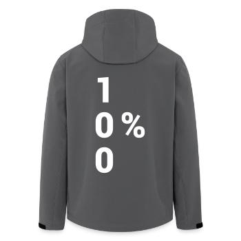 100% Hero - Recycelte Männer Softshell-Jacke von Stanley/Stella - Anthrazit - Hinten - AI Model Male 185 light (185cm)