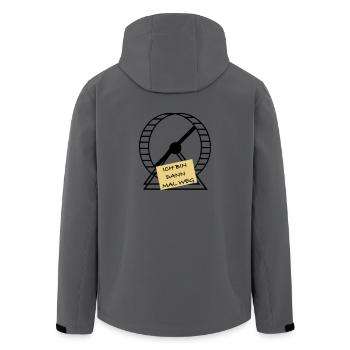 Ich bin dann mal weg - Recycelte Männer Softshell-Jacke von Stanley/Stella - Anthrazit - Hinten - AI Model Male 185 light (185cm)