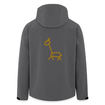 Giraffe - Recycelte Männer Softshell-Jacke von Stanley/Stella - Anthrazit - Hinten - AI Model Male 185 light (185cm)