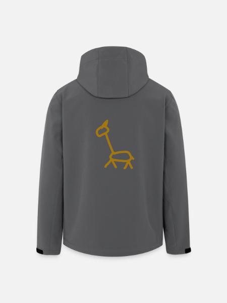 Giraffe - Recycelte Männer Softshell-Jacke von Stanley/Stella - Anthrazit