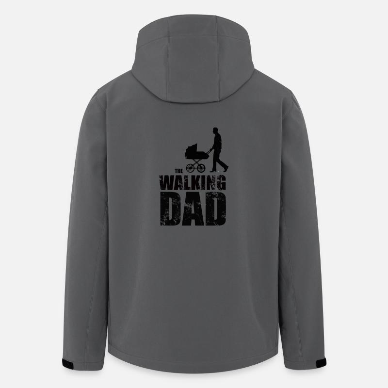 Le papa qui marche - Veste softshell homme en polyester recyclé Stanley/Stella - charbon