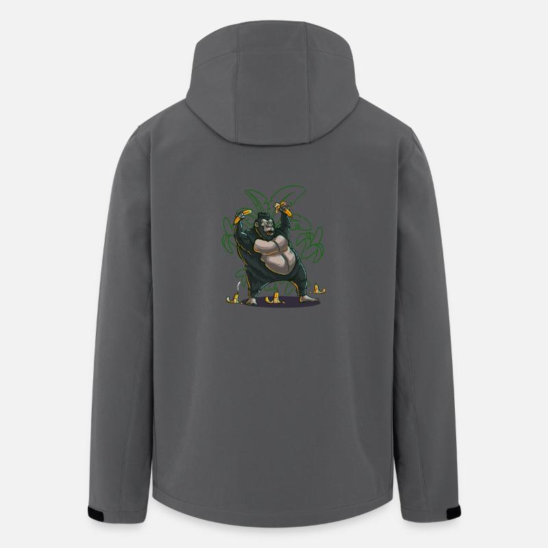 T-Shirt Affe Banane - Recycelte Männer Softshell-Jacke von Stanley/Stella - Anthrazit