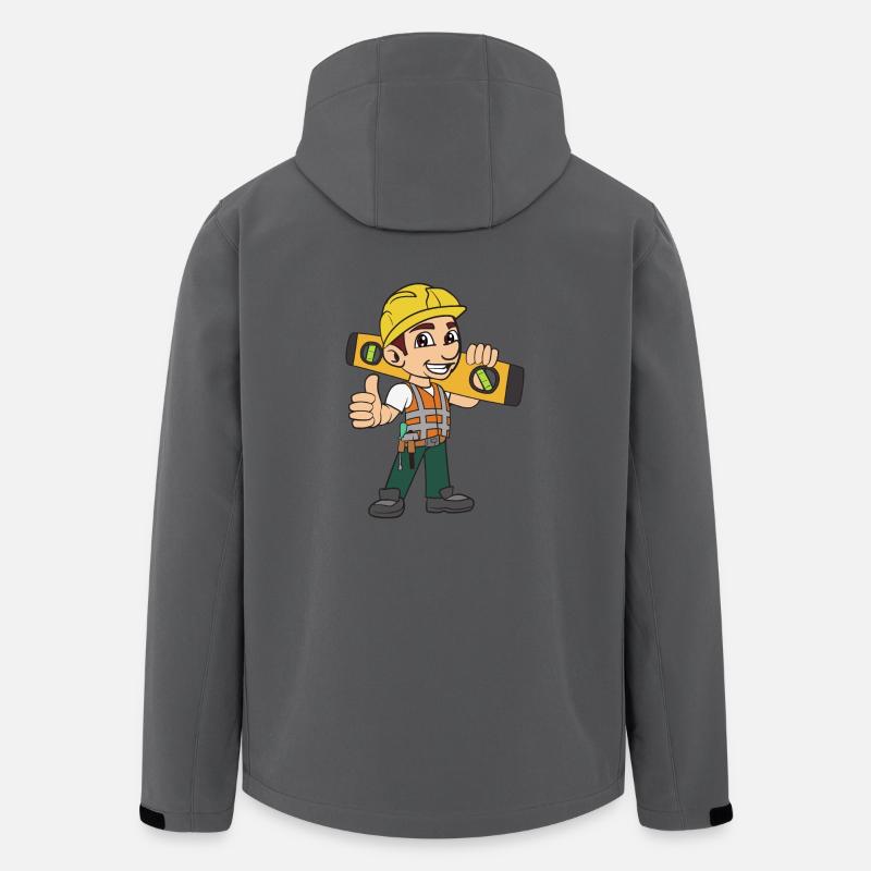 Maurer Handwerker - Recycelte Männer Softshell-Jacke von Stanley/Stella - Anthrazit