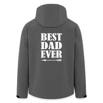 Best Dad Ever - Recycelte Männer Softshell-Jacke von Stanley/Stella - Anthrazit - Hinten - AI Model Male 185 light (185cm)
