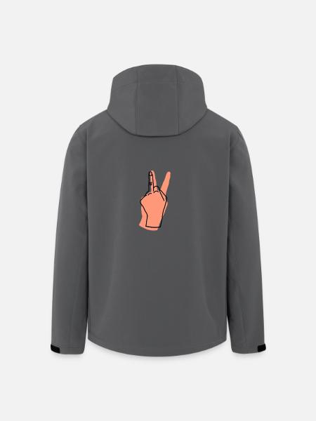 peace pfirsisch - Recycelte Männer Softshell-Jacke von Stanley/Stella - Anthrazit