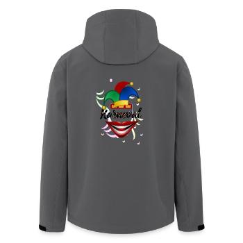 Karneval - Recycelte Männer Softshell-Jacke von Stanley/Stella - Anthrazit - Hinten - AI Model Male 185 light (185cm)