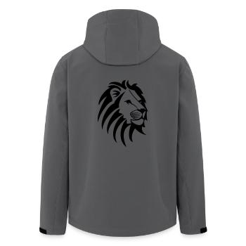 löwe - Recycelte Männer Softshell-Jacke von Stanley/Stella - Anthrazit - Hinten - AI Model Male 185 light (185cm)