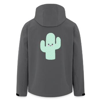Cactus doux - Veste softshell homme en polyester recyclé Stanley/Stella - charbon - Dos - AI Model Male 185 light (185cm)