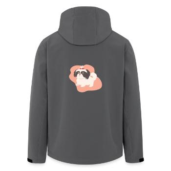 Hund mt Zopf - Recycelte Männer Softshell-Jacke von Stanley/Stella - Anthrazit - Hinten - AI Model Male 185 light (185cm)